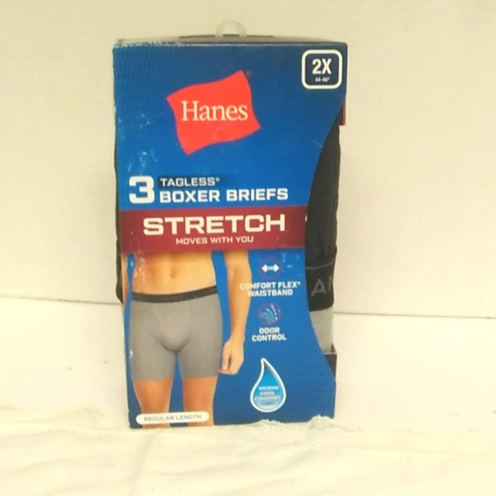 Hanes tagless boxer briefs 3 pack